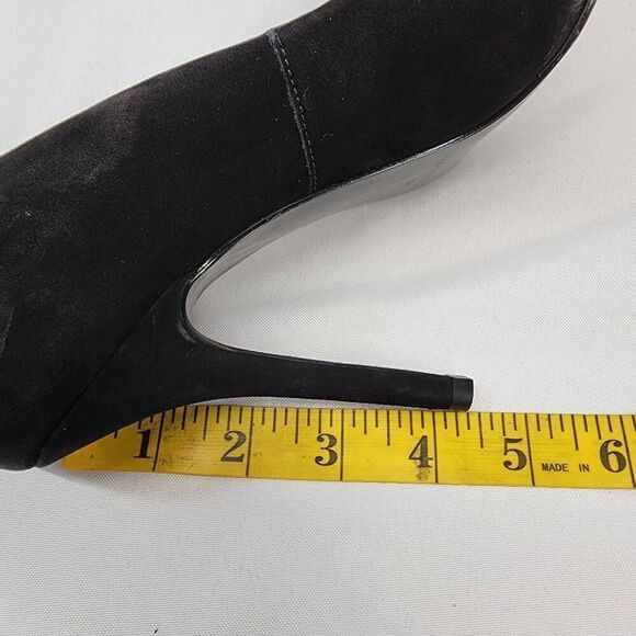 Steven by Steve Madden Size 8 Ravesh Black Suede Pumps W/Bow 4.25" Heel - Picture 8 of 9